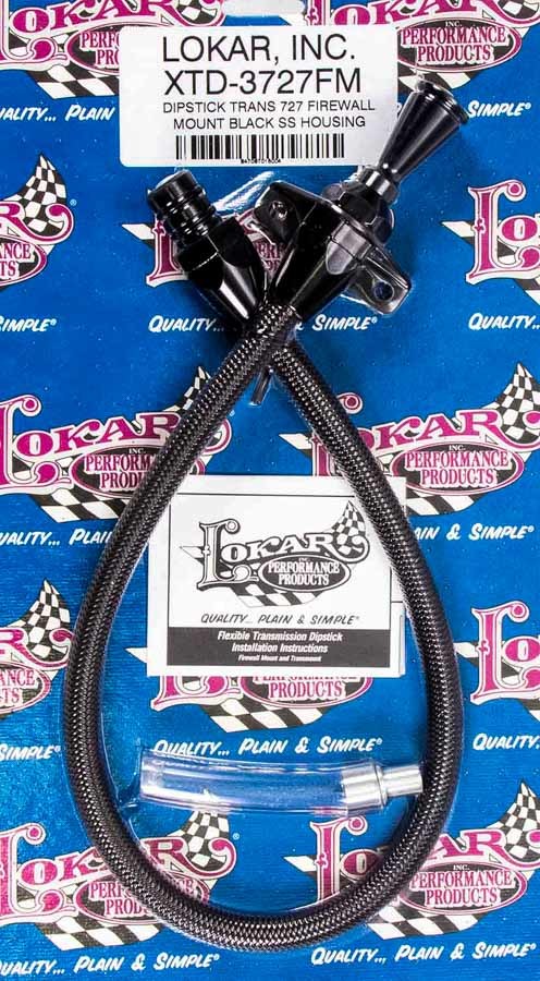 Lokar LOKXTD-3727FM Black Dipstick Mopar 727 Trans Firewall Mount