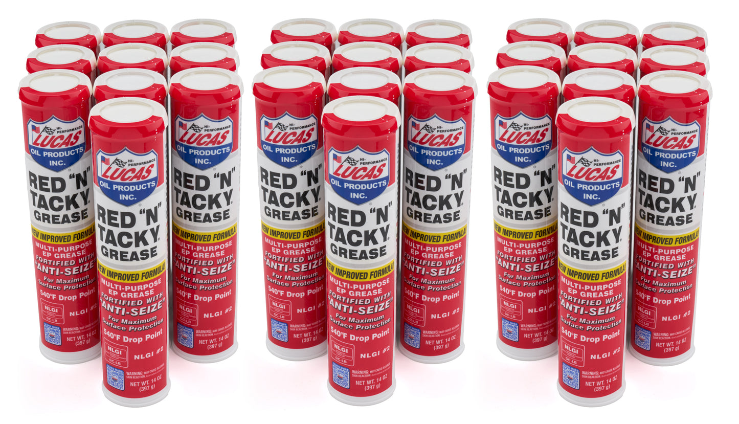 Lucas Oil LUC10005-30 Red-N-Tacky Grease Case/30-14oz Tube