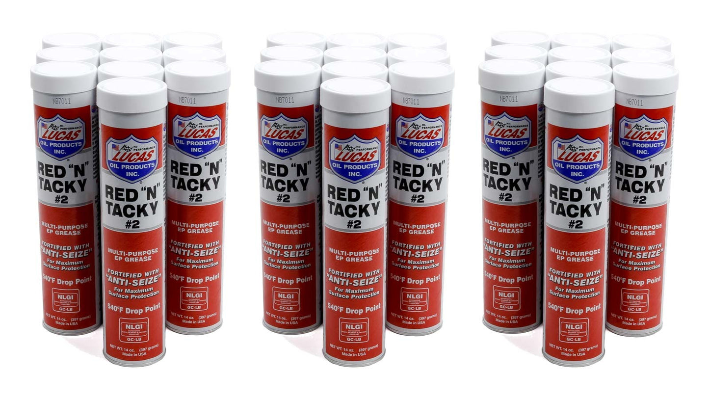 Lucas Oil LUC10005-30 Red-N-Tacky Grease Case/30-14oz Tube