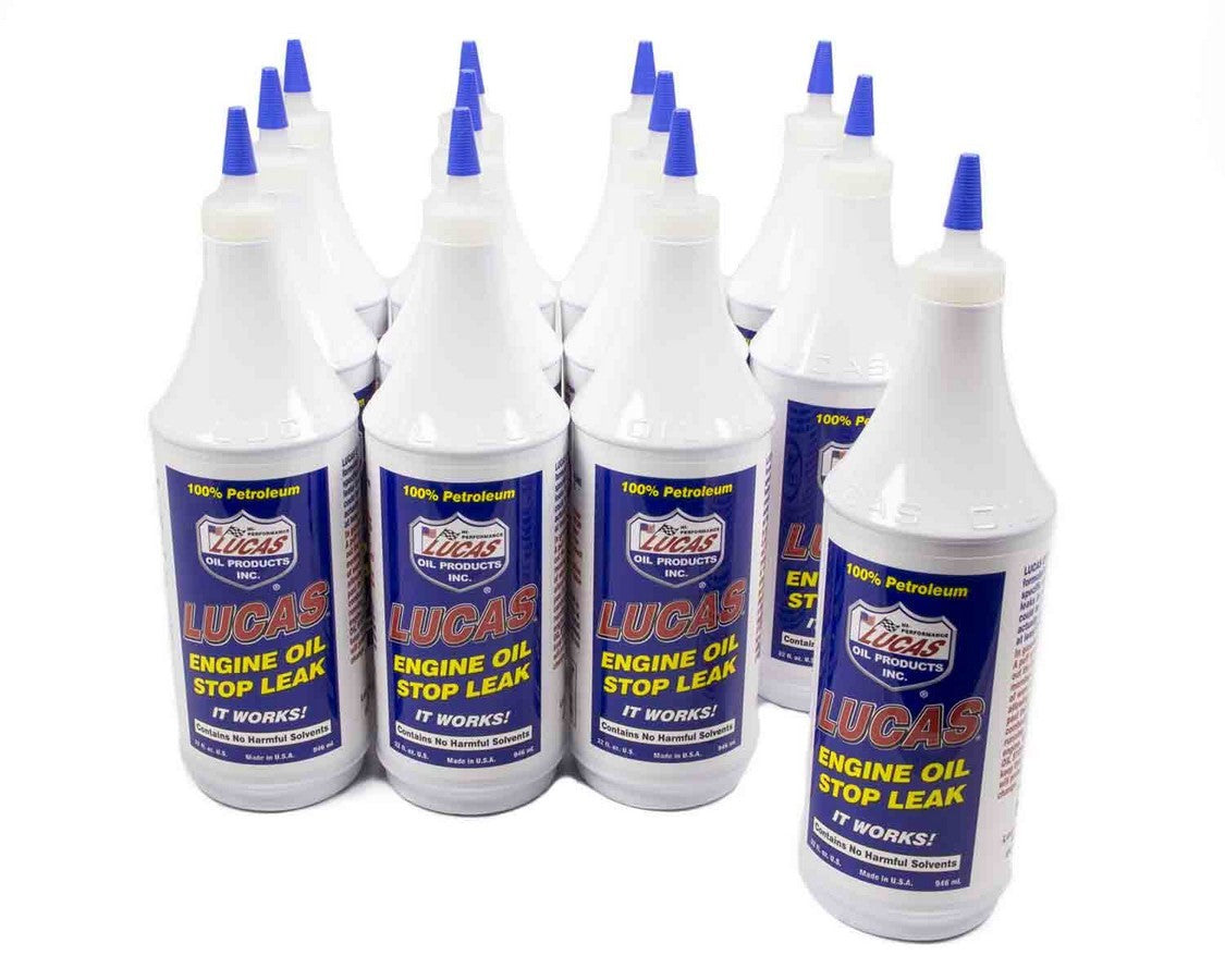 Lucas Oil LUC10278-12 Engine Oil Stop Leak 12x1 Quart