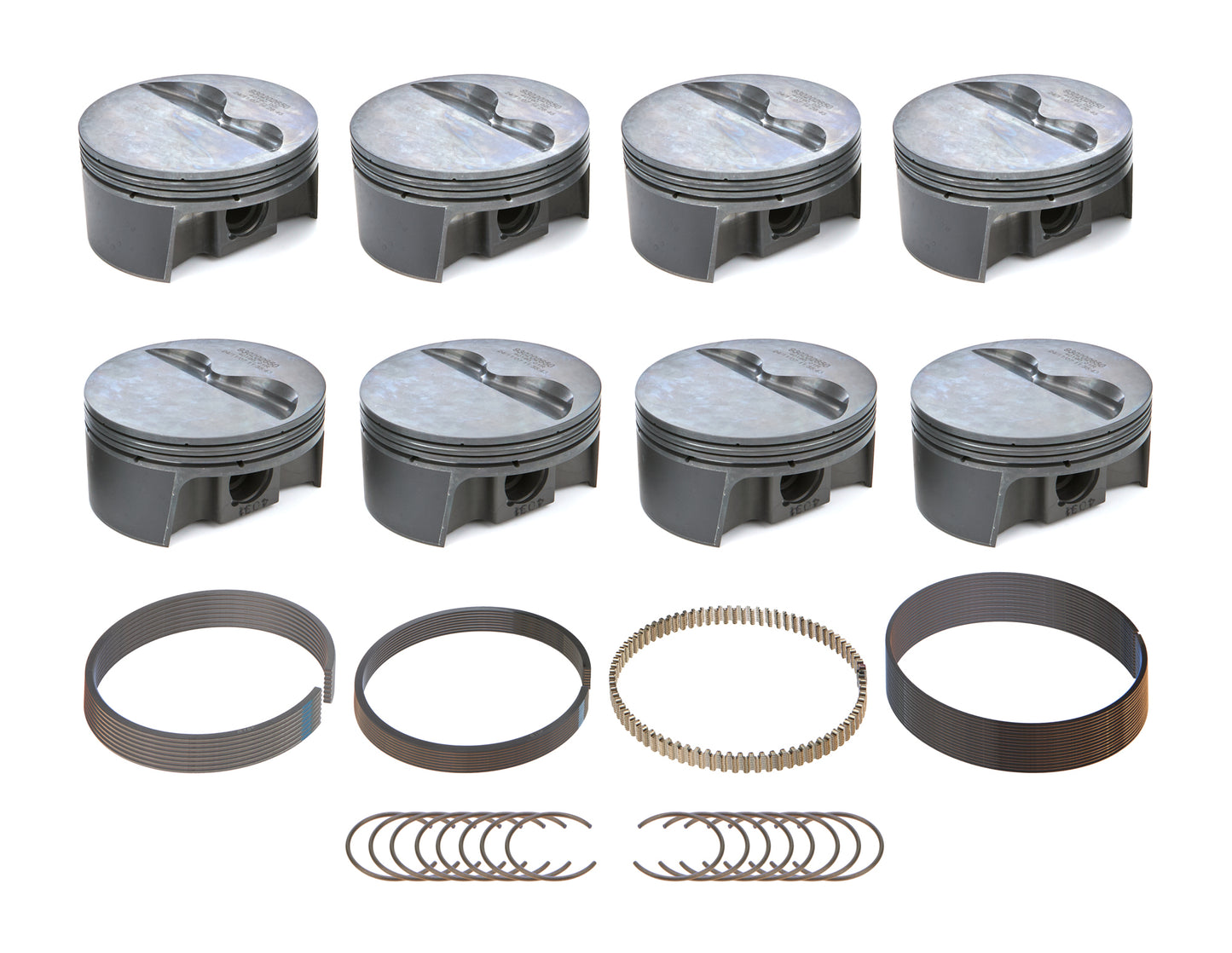 Mahle Pistons MAH930202650 SBC PowerPak FT Piston Set 4.050 Bore -4.1cc