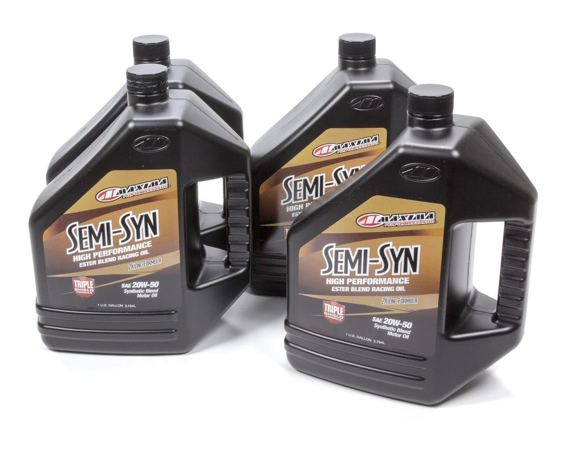 Maxima Racing Oils MAX39-359128B 20w50 Semi-Syn Oil Case 4x1 Gallon