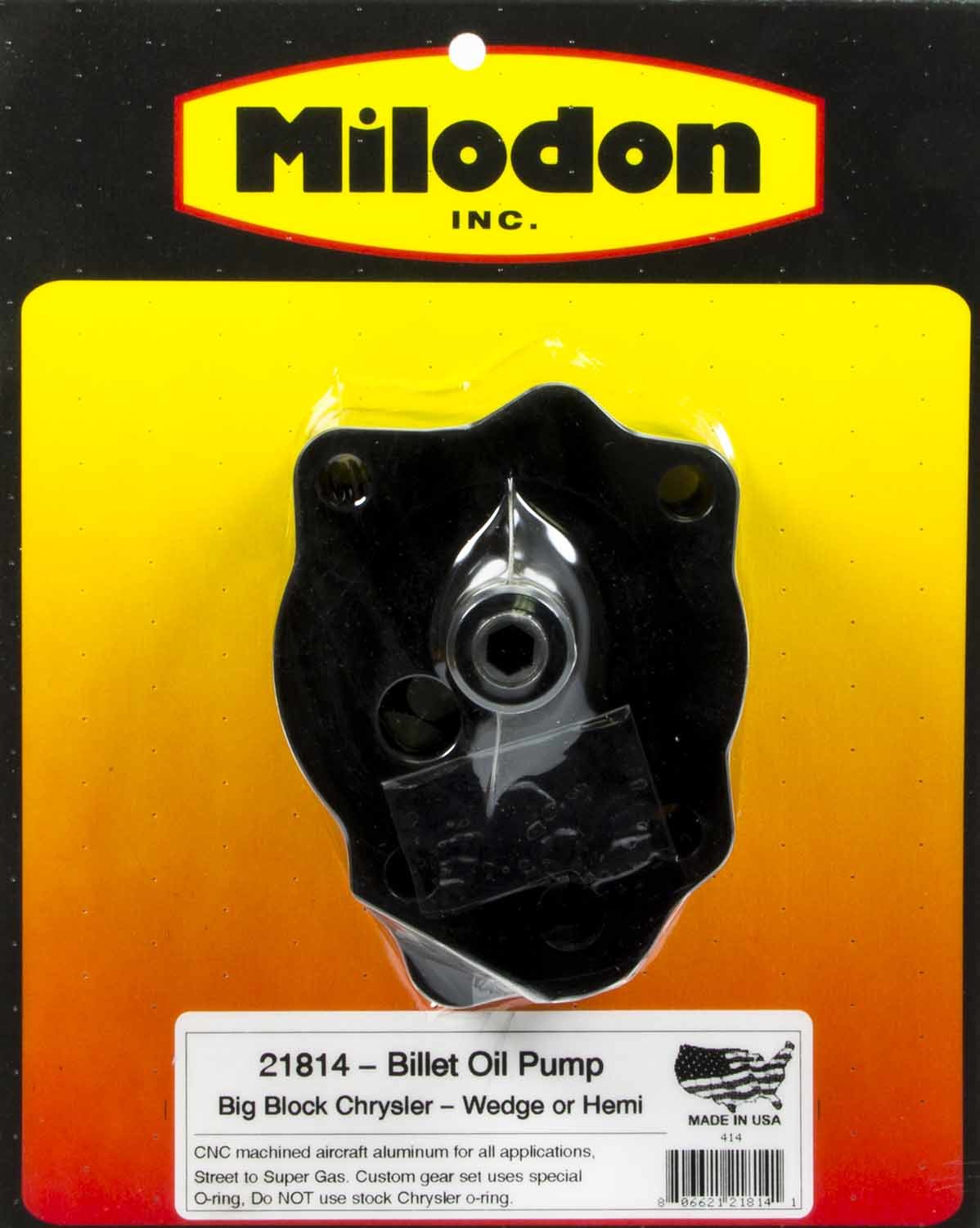 Milodon MIL21814 Billet Aluminum H/V Oil Pump - BBM