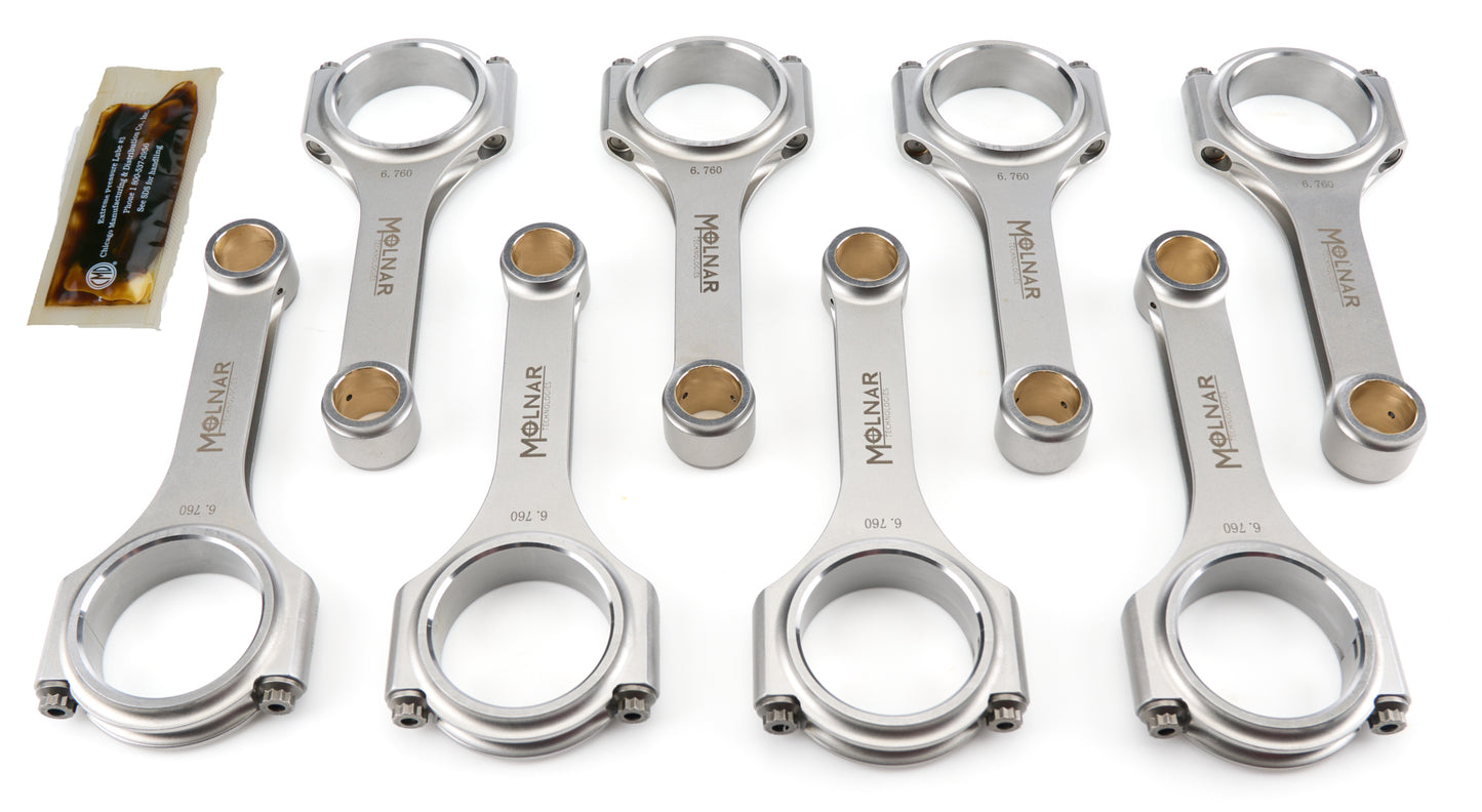 Molnar Technologies MLTDH6760YTB8-A 6.760 H-Beam Rod Set BBM Wedge w/.990 Pin