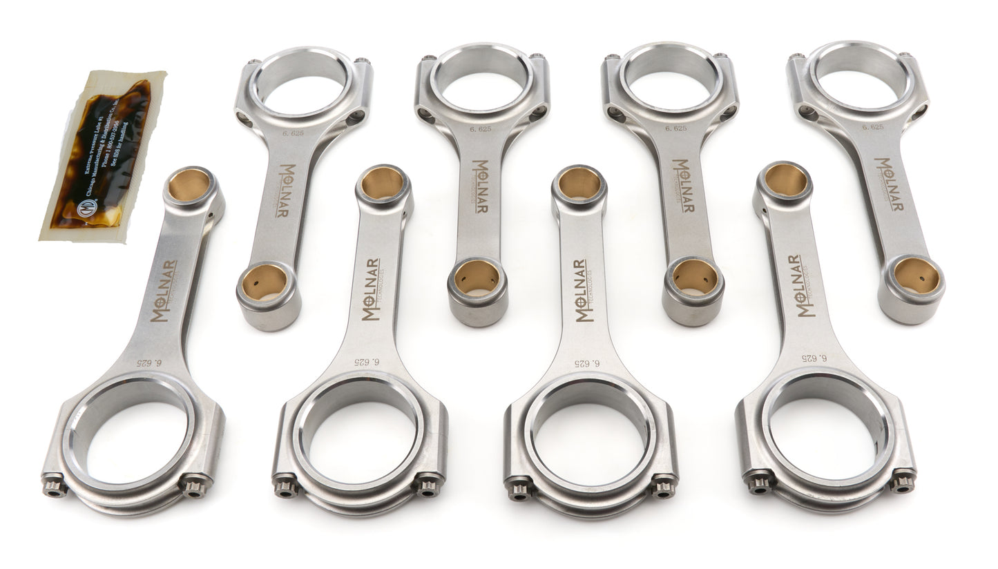 Molnar Technologies MLTPH6625WRB8-A 6.625 H-Beam Rod Set Pontiac V8