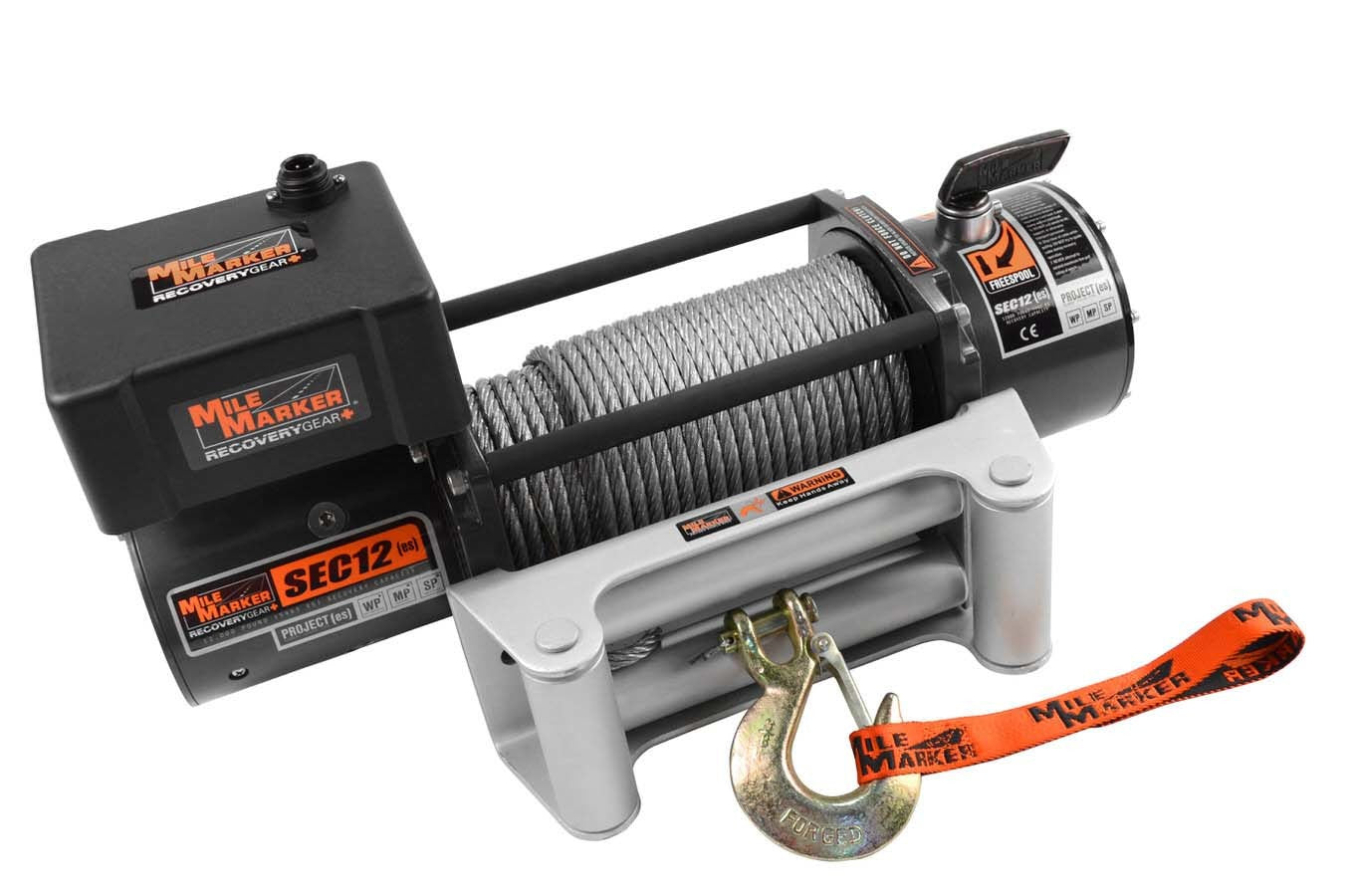 Mile Marker MMM76-50251BW 12000lb Winch w/Roller Fairlead & 12' Remote
