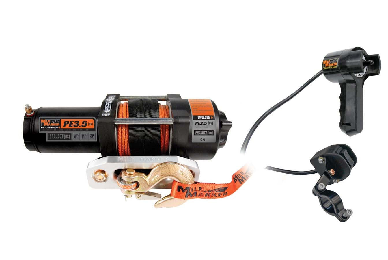 Mile Marker MMM77-53112BW 3500lb Winch w/Hawse Fairlead & 12' Remote