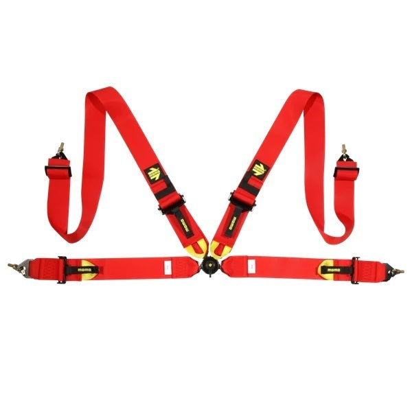 Momo Automotive Accessories MOMM040303RD Corsa Harness 4 Point 3x3 Red Clip in Cam