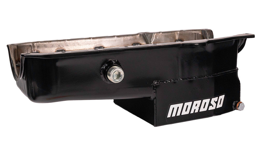 Moroso MOR21324 SBC C/T Oil Pan - 7qt. 1pc. R/M w/Ins. Bung