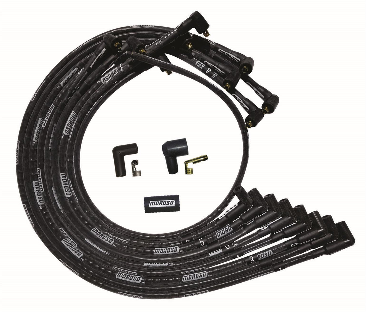 Moroso MOR51529 Ultra Plug Wire Set SBC Under V/C Black