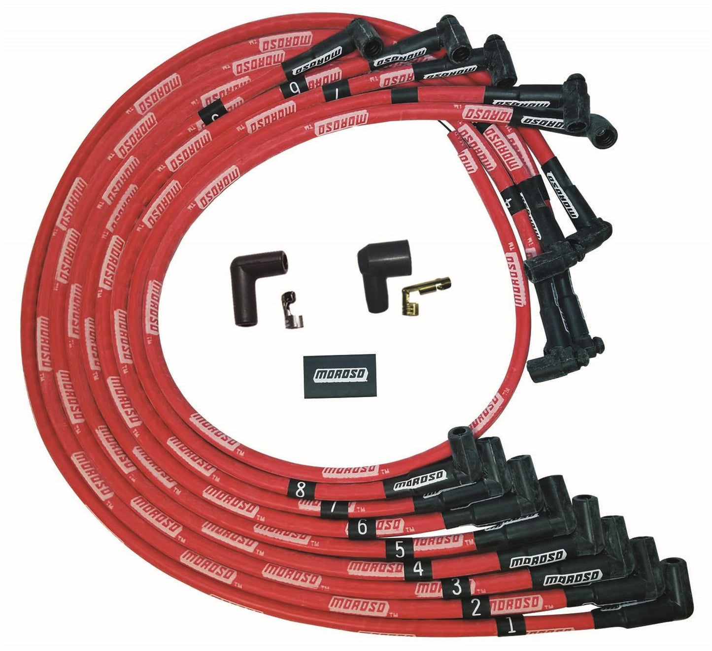 Moroso MOR52528 Ultra Plug Wire Set SBC Under V/C Red