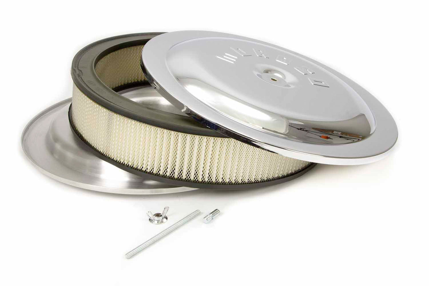 Moroso MOR65913 14x3 Air Cleaner Kit w/Raised Bottom Chrome
