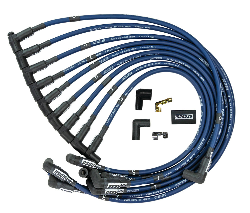 Moroso MOR73664 Ultra 40 Plug Wire Set - Blue