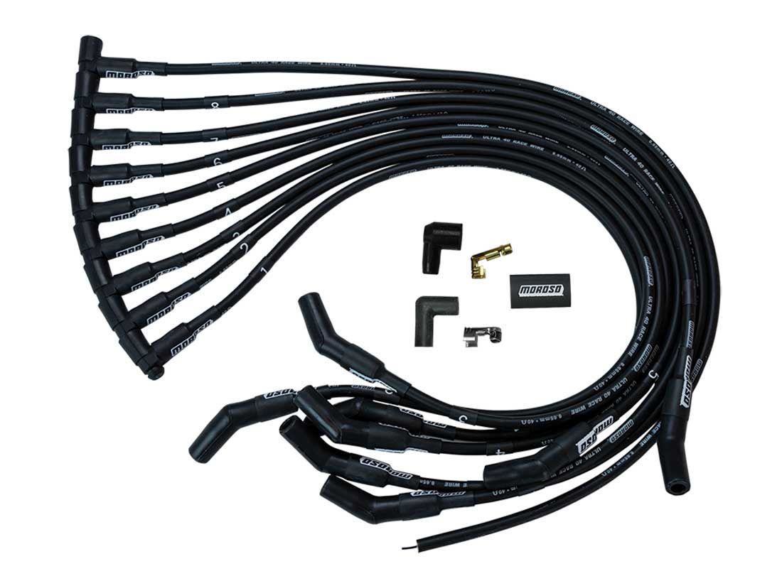 Moroso MOR73716 Ultra 40 Plug Wire Set SBF 351W HEI Black
