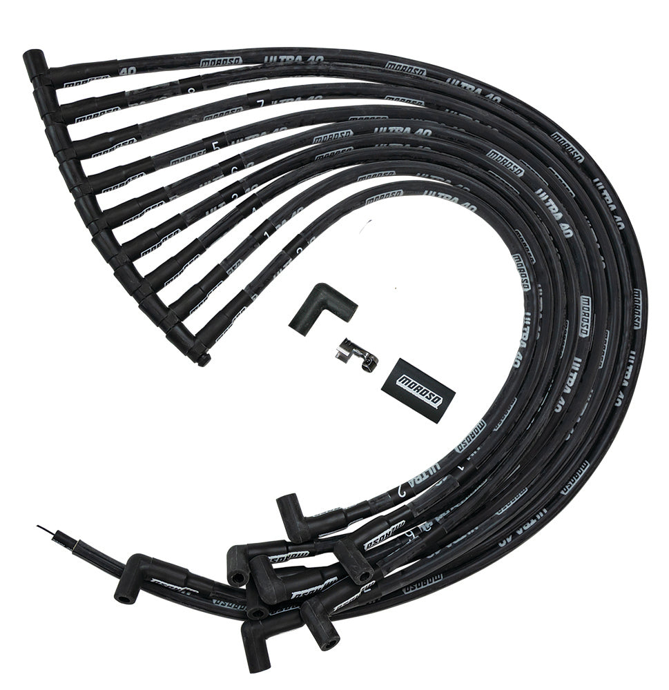 Moroso MOR73843 Ultra 40 Plug Wire Set BBC w/Jesel Front Drive
