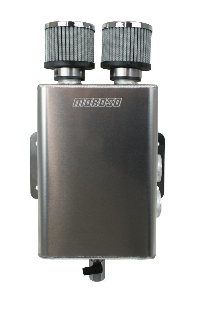 Moroso MOR85392 Air/Oil Separator Tank 2-Breathers / 2 16an Fem