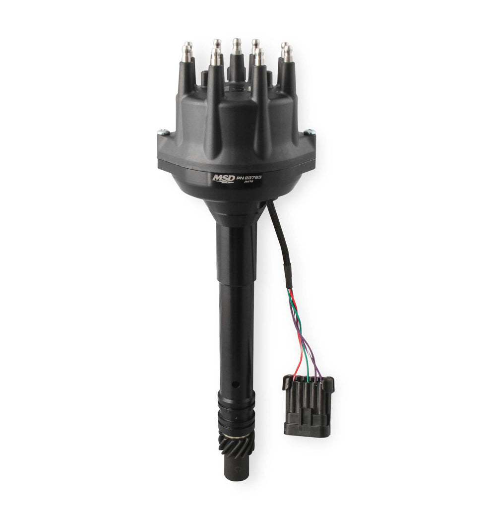 Msd Ignition MSD23763 Dist. Black Dual Sync Chevy Tall Deck