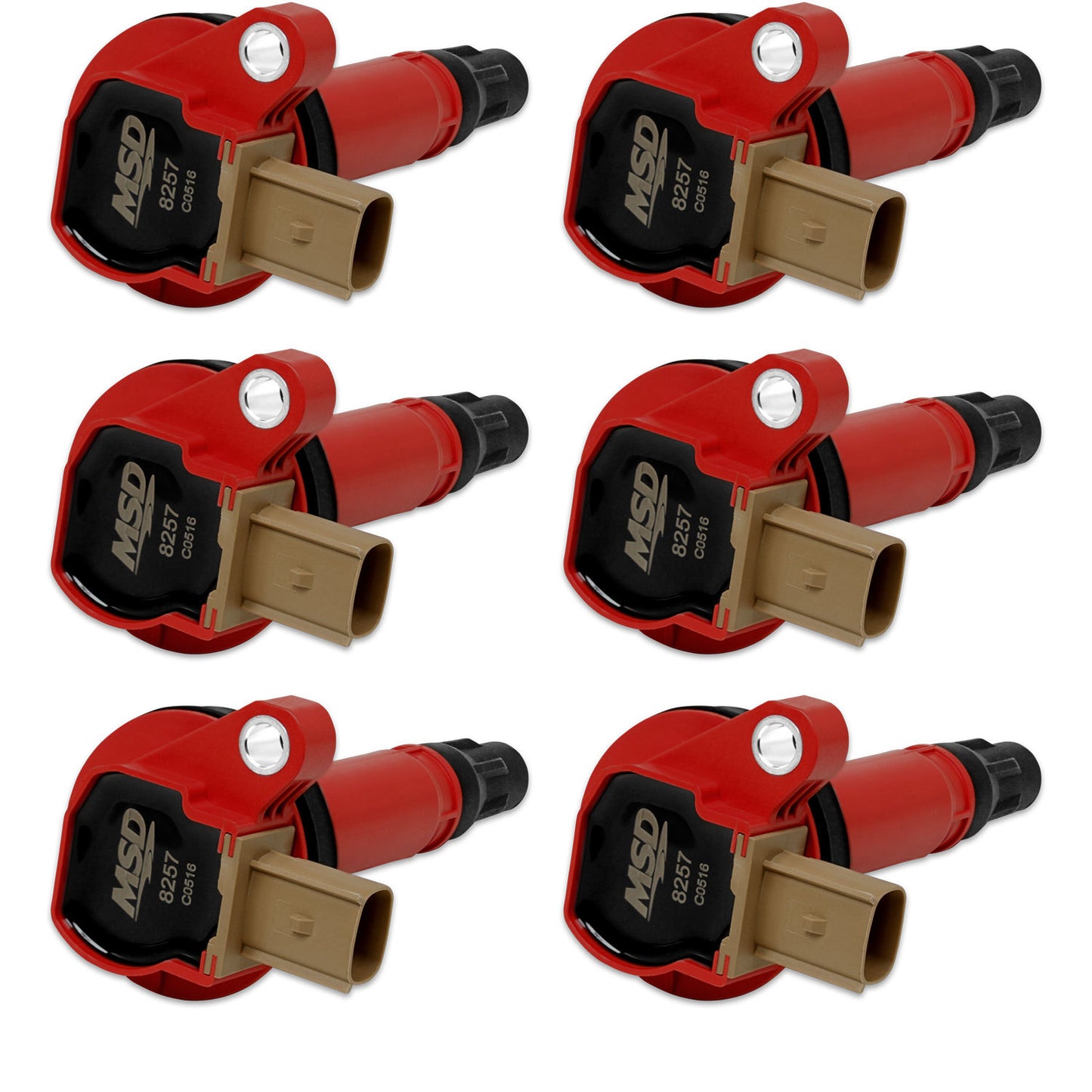 Msd Ignition MSD82576 Coils 6pk Ford Eco-Boost 3.5L V6 11-16 Red