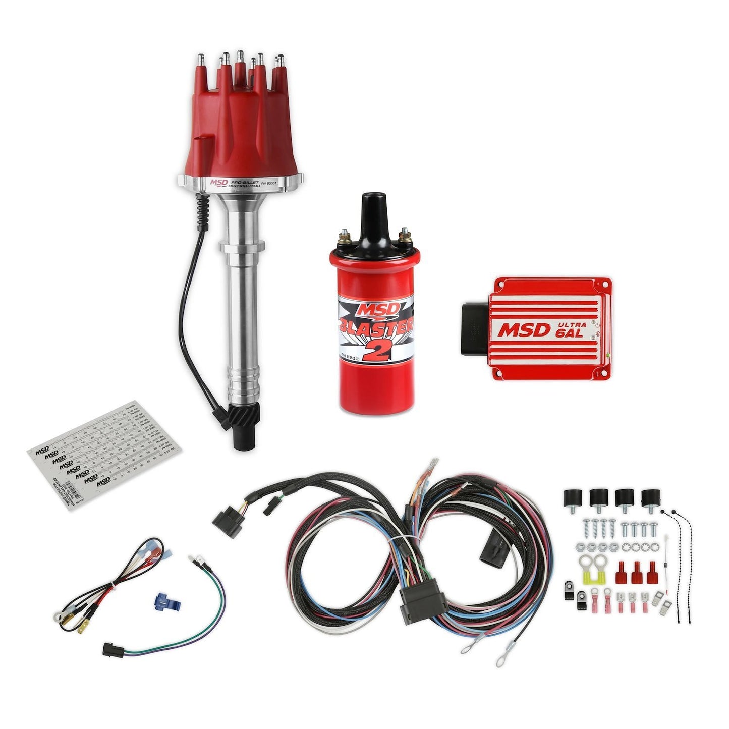 Msd Ignition MSD85551K Pro-Billet Ignition Bundle SBC/BBC