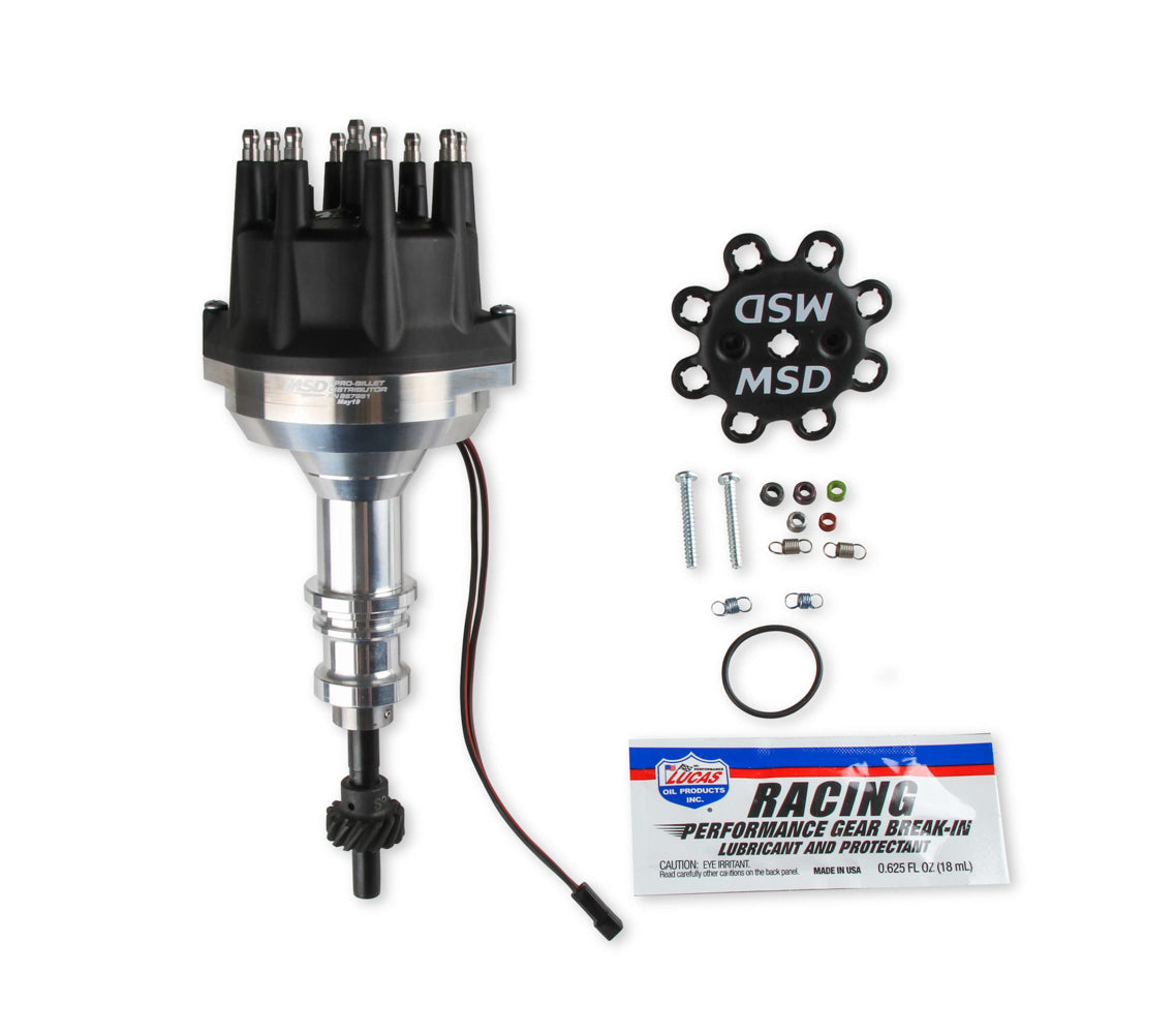 Msd Ignition MSD857951 SBF 302 Pro-Billet Dist w/Small Cap & Steel Gear