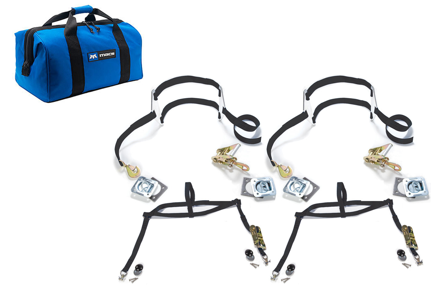 Macs Custom Tie-downs MTD511390 Drag Pack Complete Kit for Tie Down Dragster