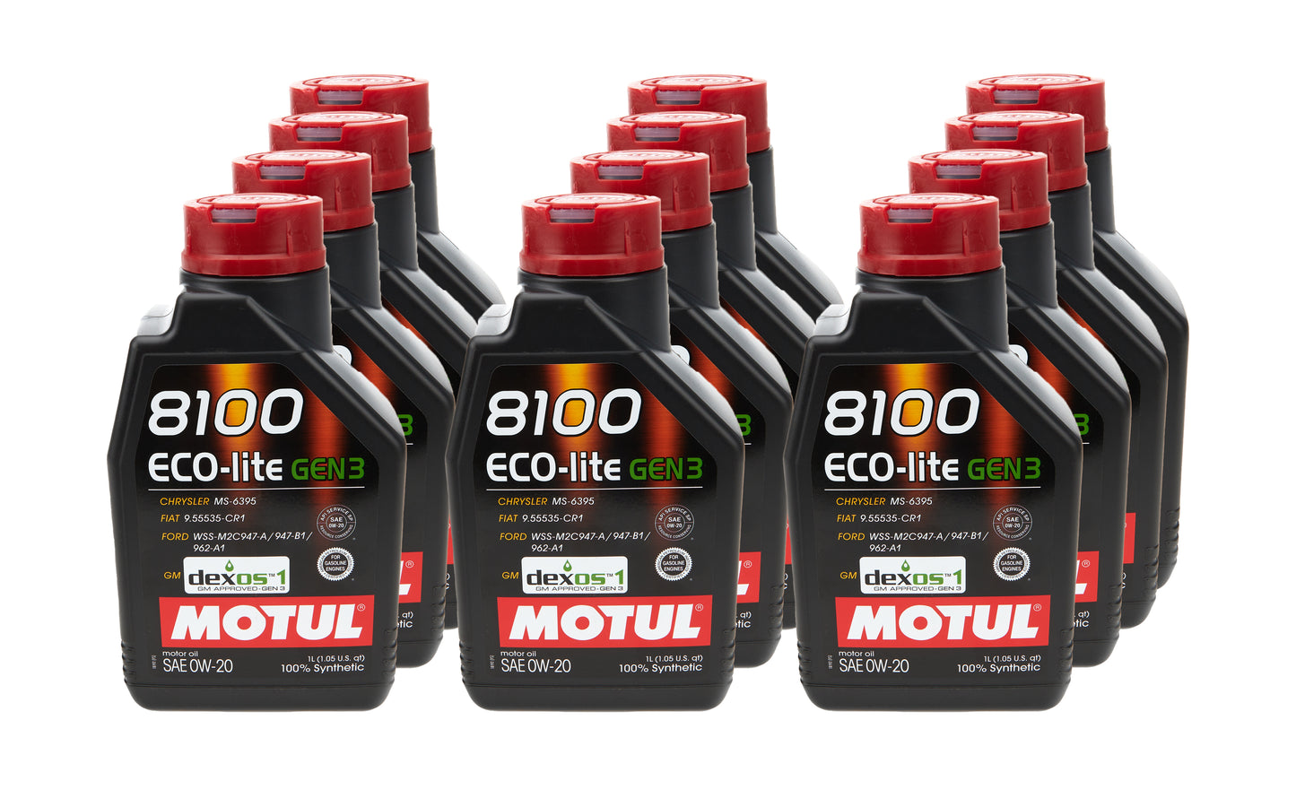 Motul Usa MTL111363-12 8100 Eco-Lite Gen3 0w20 Case 12X1L