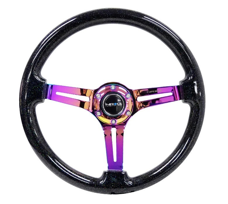 Nrg Innovation NRGRST-018BSB-MC Steering Wheel 350mm 3in Dish Galaxy -Neochrome