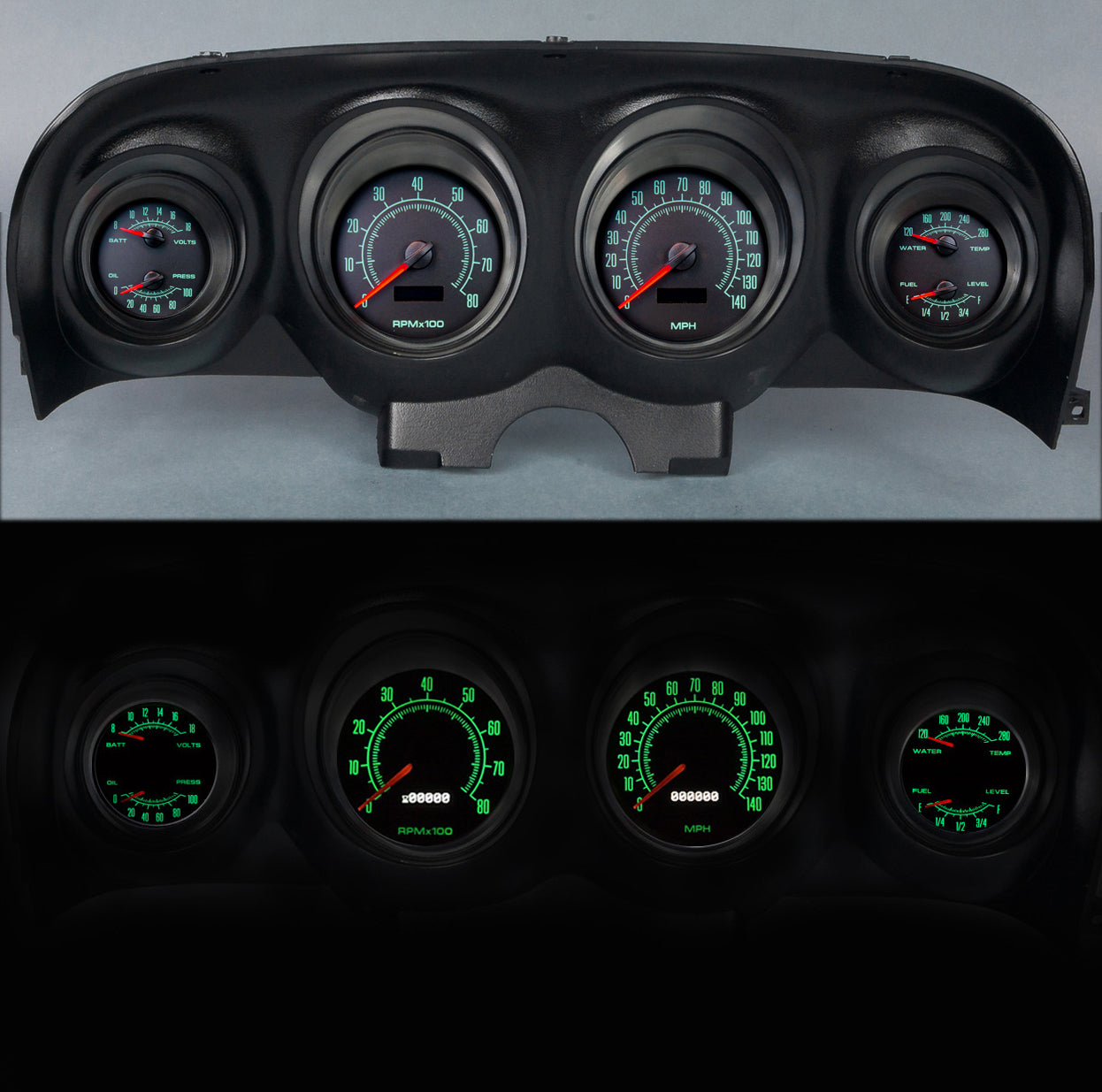 New Vintage Usa NVG69790-05 Gauge Kit Mustang 69-70 69 Series 4-3/8in