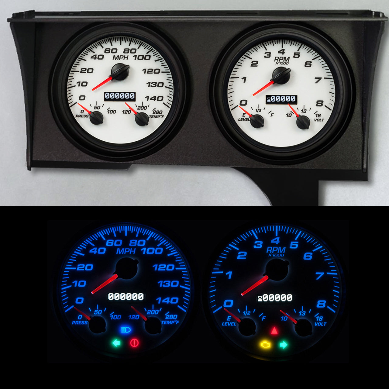 New Vintage Usa NVG88321-03 Gauge Kit GM Monte Carlo 78-88 Perf II Wht