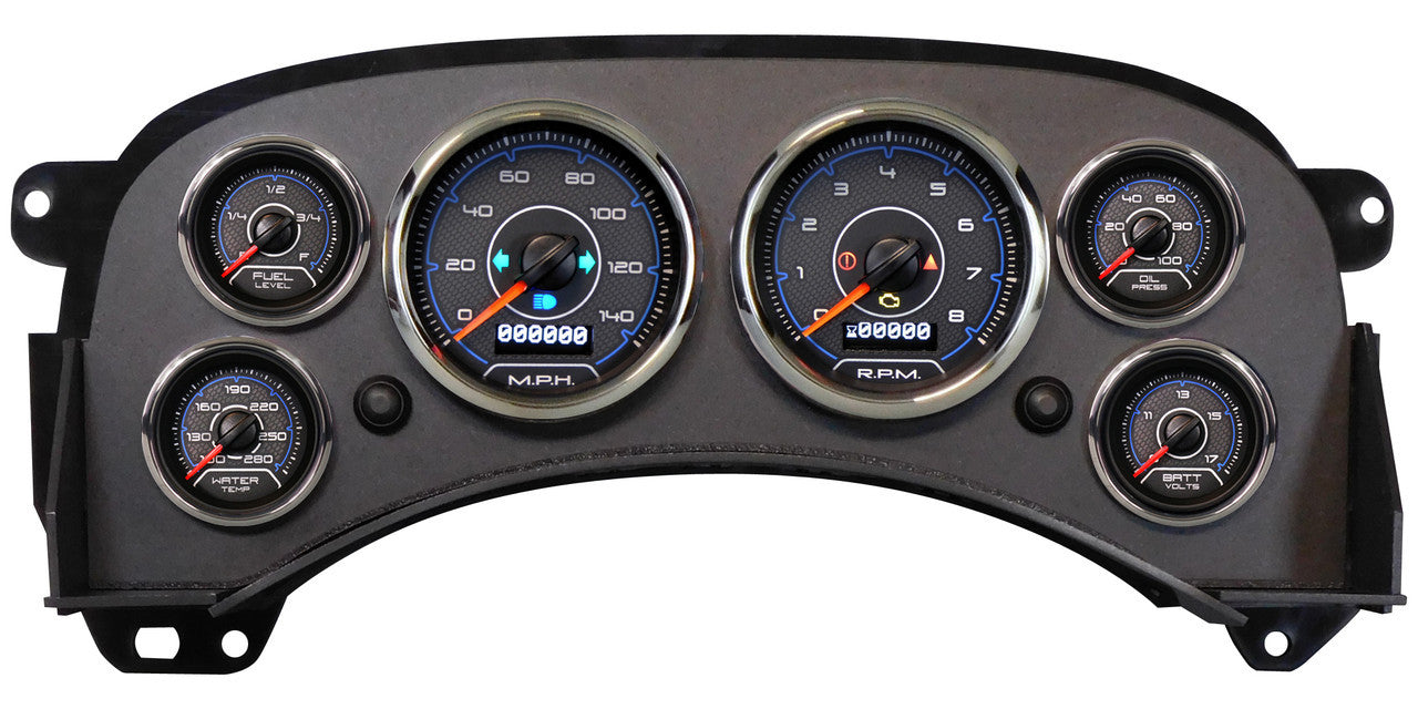 New Vintage Usa NVG99601-05 Gauge Kit GM Truck 99-06 CFR Blue