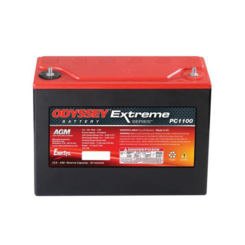 Odyssey Battery ODYODS-AGM40E Battery 500CCA/650CA M6 Stud Terminal