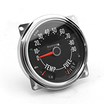 Omix-ada OMI17206.04 Speedometer Cluster Asse mbly 0-90 MPH; 55-75 Je