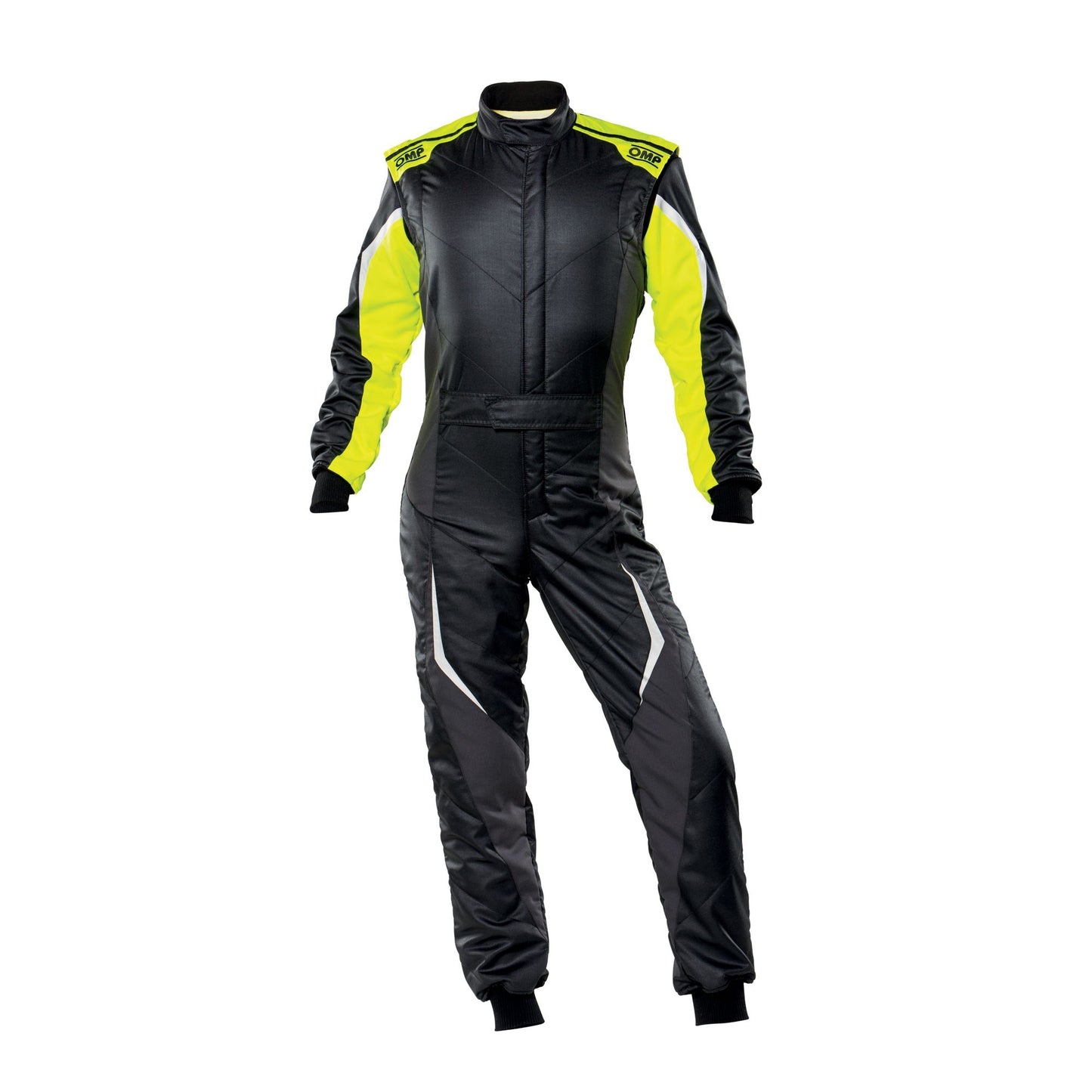 Omp Racing, Inc. OMPIA01859-B01-SF-178-56 TECNICA EVO SUIT BLACK/Y ELLOW SIZE 56 FIA 8856-2