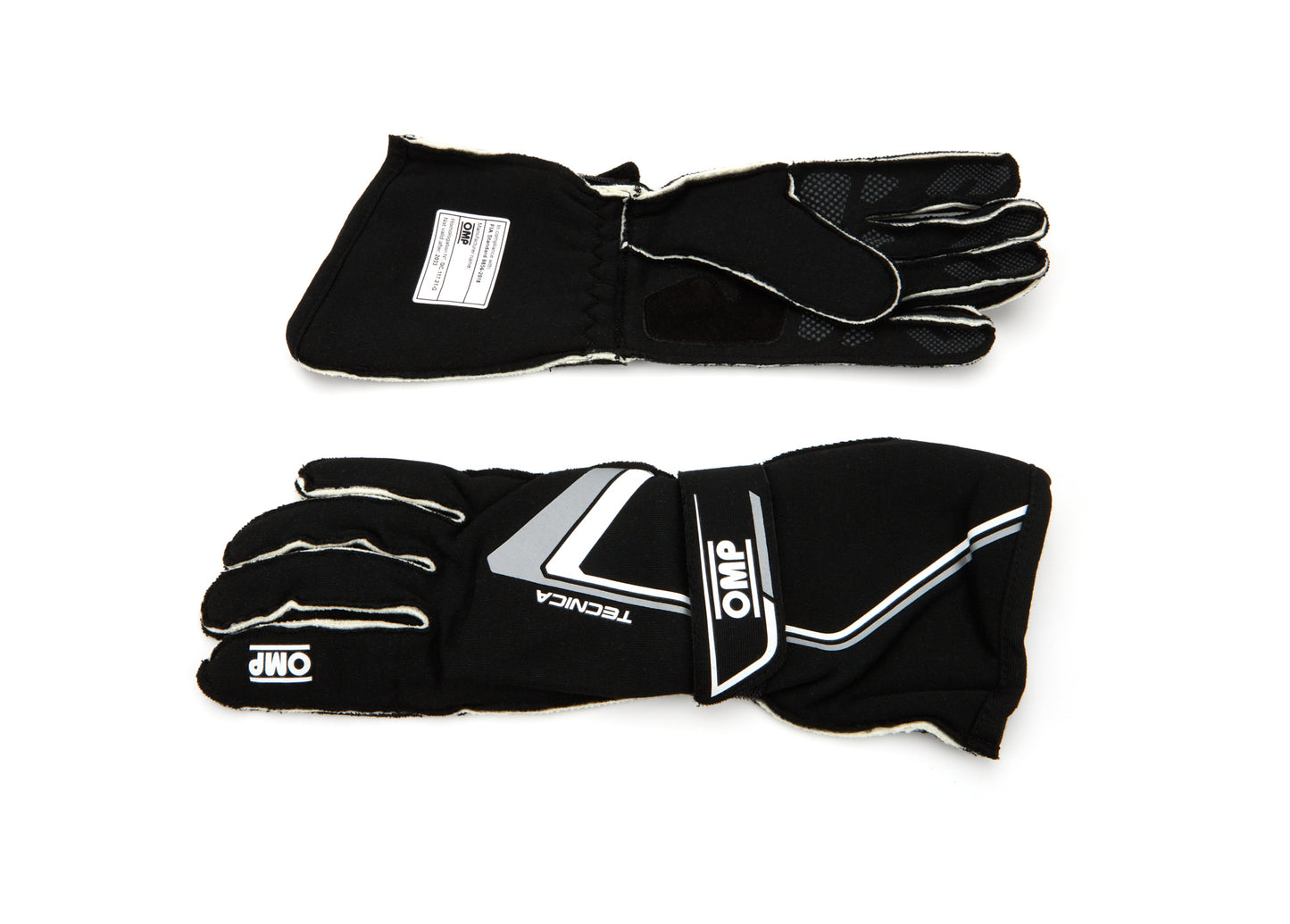 Omp Racing, Inc. OMPIB0-0772-A01-071-XL Tecnica Gloves Black And White X Large