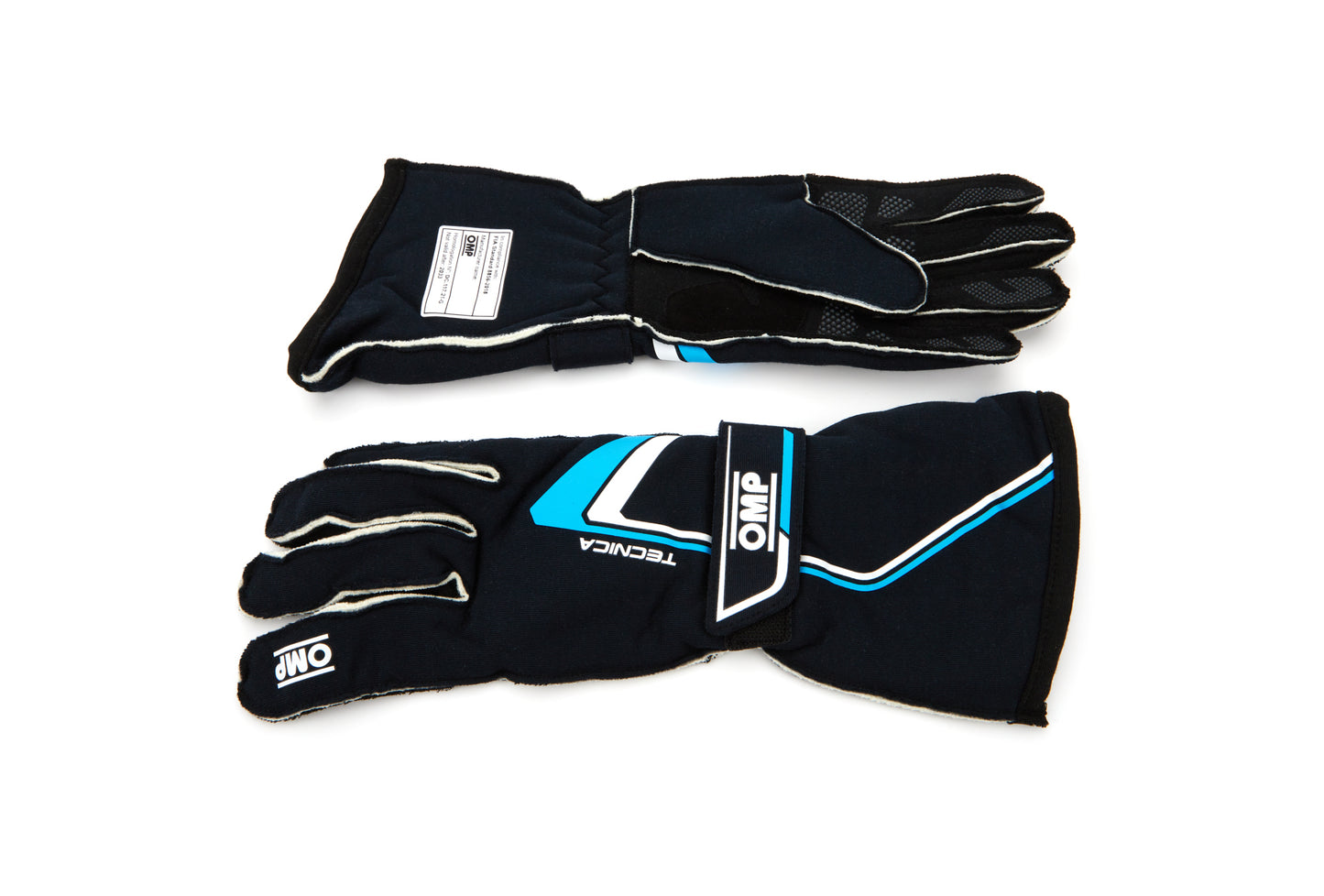 Omp Racing, Inc. OMPIB0-0772-A01-244-M Tecnica Gloves Blue And Cyan Medium