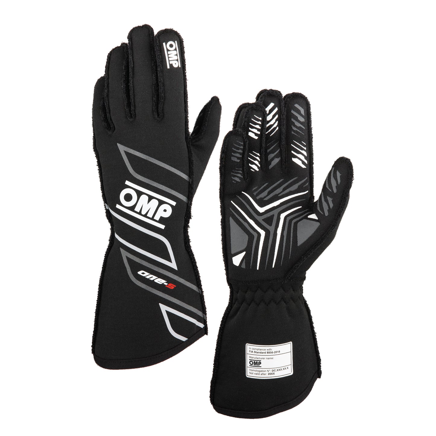 Omp Racing, Inc. OMPIB0-0778-A01-071-L ONE-S GLOVES my2025 FIA 8856-2018 BLACK SZ. L