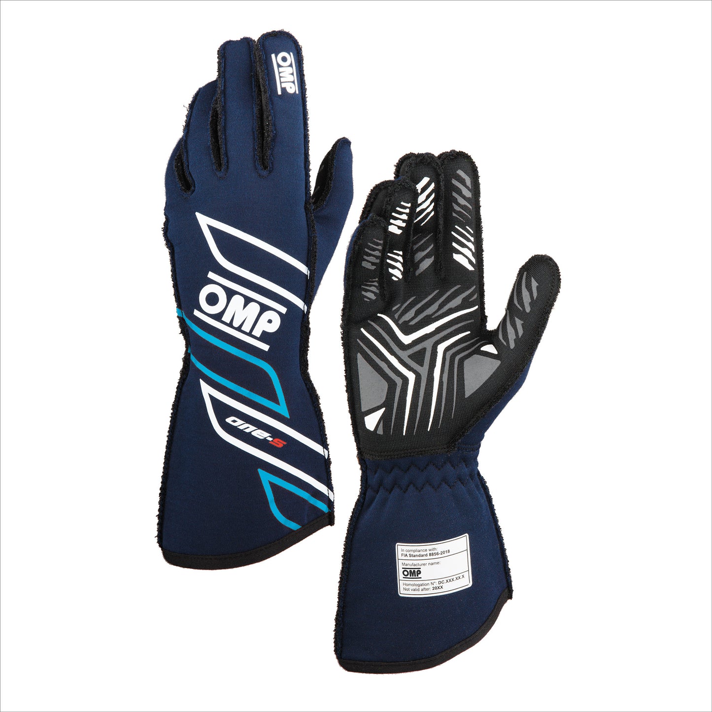 Omp Racing, Inc. OMPIB0-0778-A01-244-S ONE-S GLOVES my2025 FIA 8856-2018 NAVY BLUE / CY