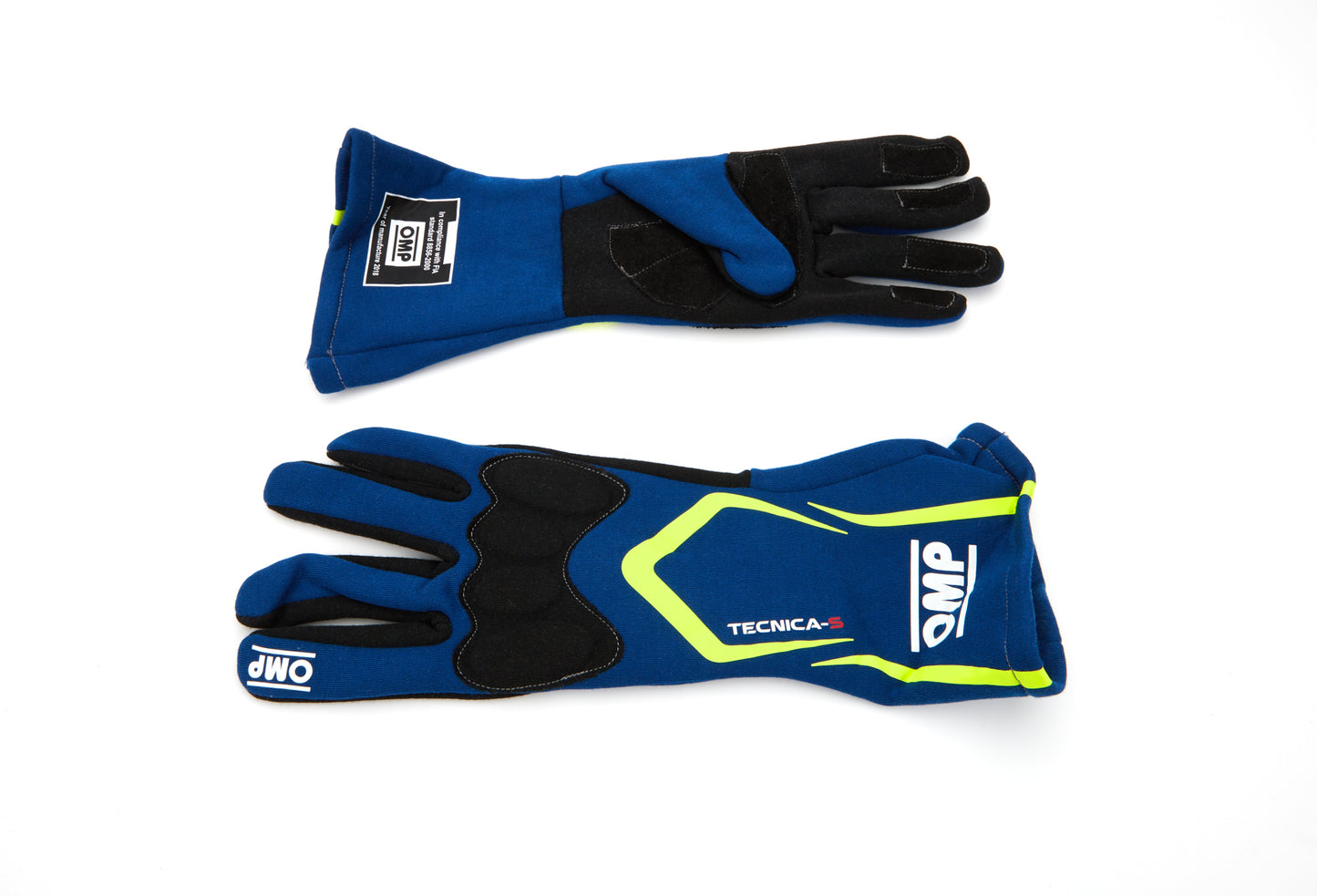 Omp Racing, Inc. OMPIB764BGIS TECNICA-S Gloves Blue Yellow Sm