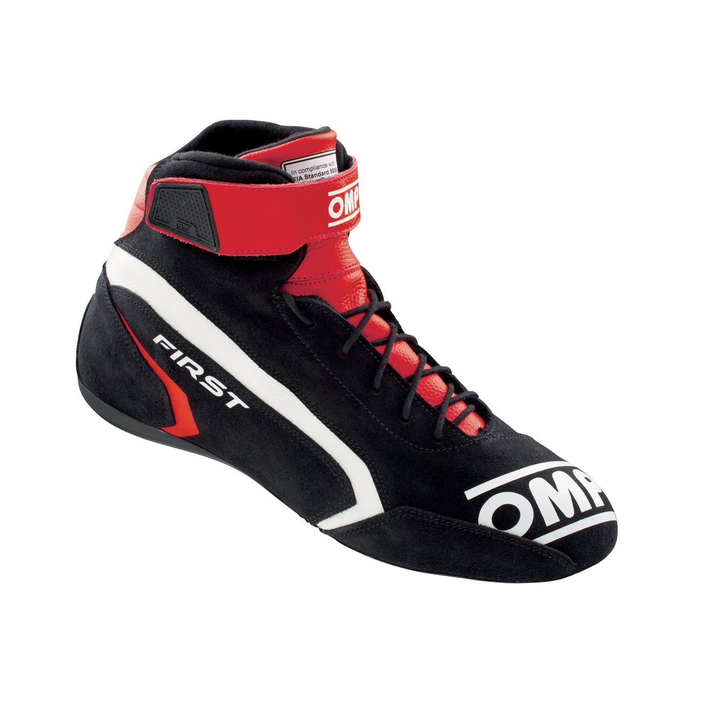OMP Racing, Inc. OMPIC0-0824-A01-073-43 FIRST SHOES my2021 RED/B LACK TG. 43 FIA 8856-201