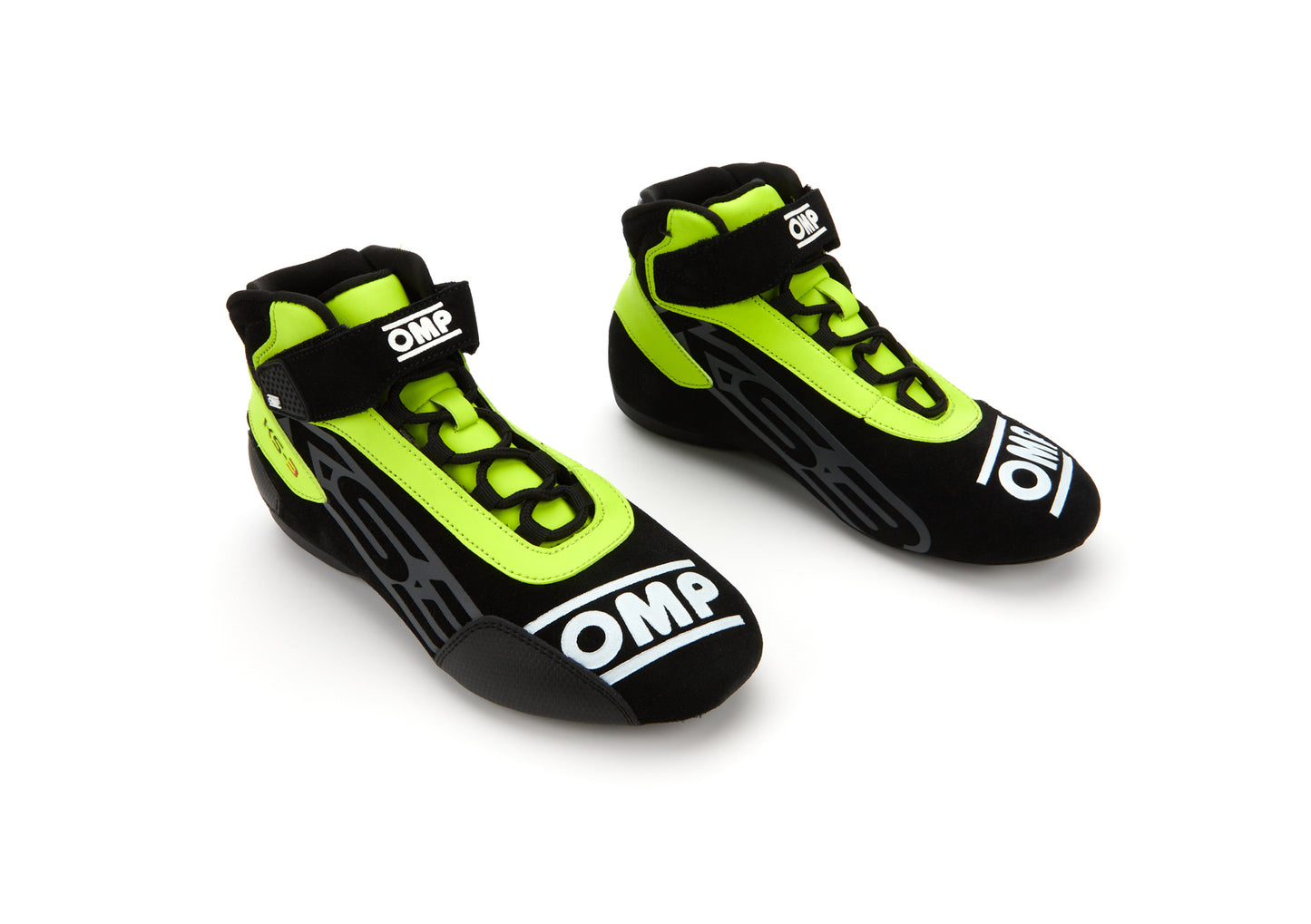 Omp Racing, Inc. OMPKC0-0826-A01-178-39 KS-3 Shoes Black And Flo Yellow Size 39