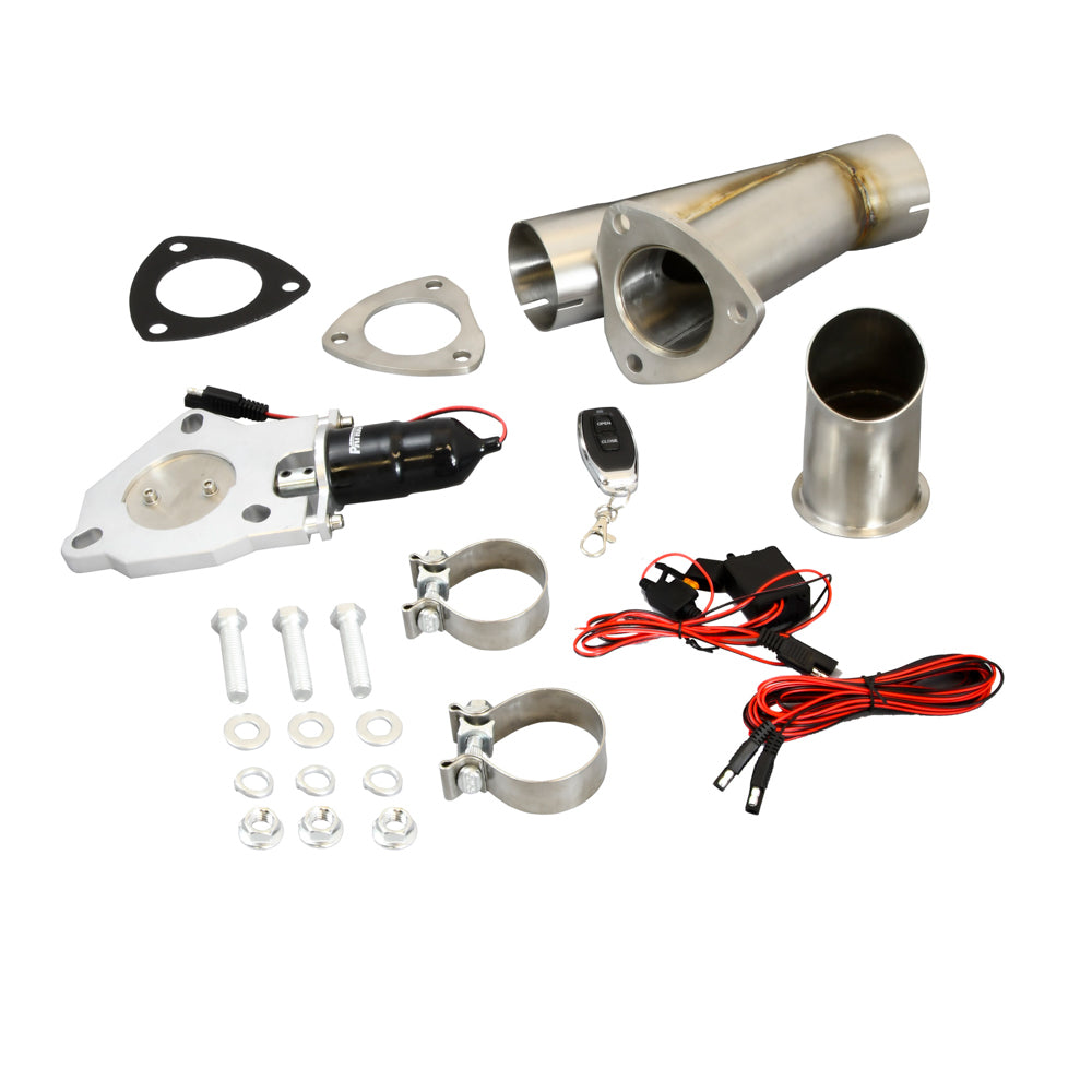 Patriot Exhaust PEPPEC250K-1 2.5 Electric Cutout Single System w/Remote