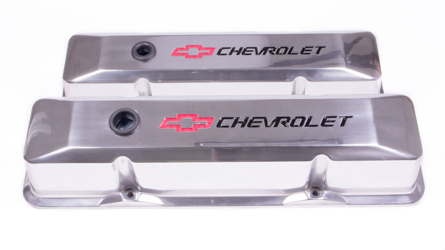 Proform PFM141-108 SBC Polished Die Cast V/C's - Tall w/Baffle