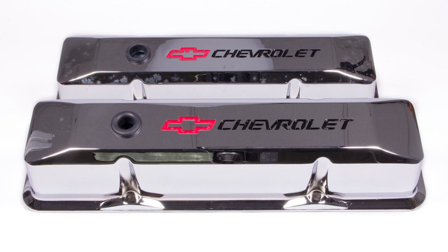 Proform PFM141-117 SBC Chrome Die Cast V/C's - Tall w/Baffle