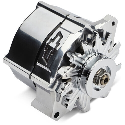 Proform PFM141-156 Alternator Recessed Red Bowtie Emblem Polished