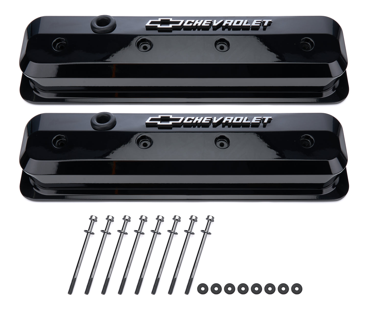 Proform PFM141-847 SBC Valve Covers Slant Edge Liquid Black
