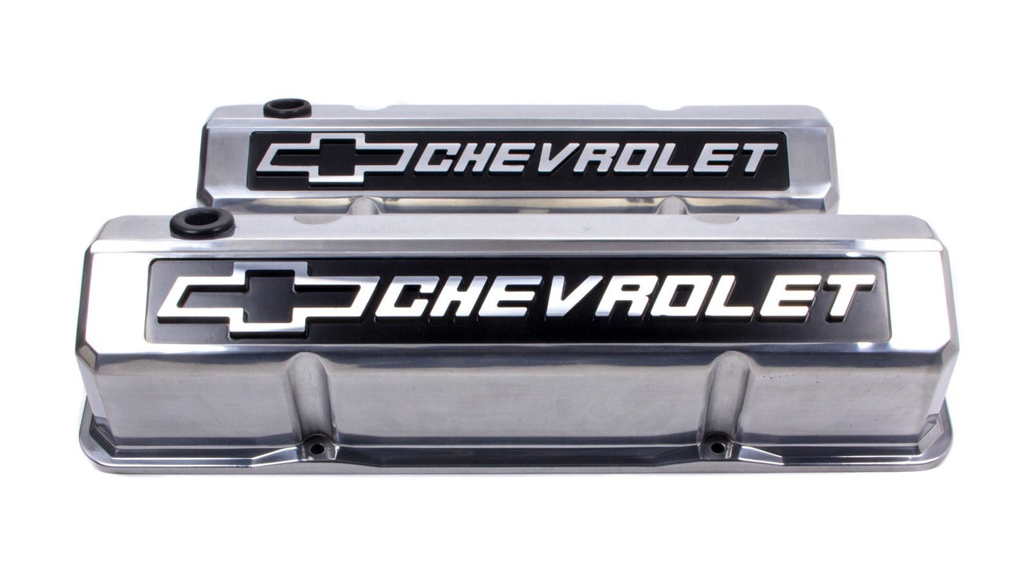 Proform PFM141-920 SBC Slant Edge Polished V/C Tall Raised Logo