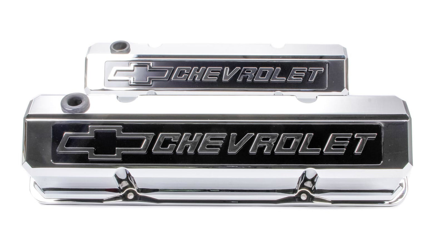 Proform PFM141-922 SBC Slant Edge Chrome V/C Tall Raised Logo