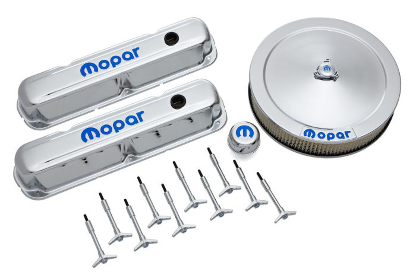 Proform PFM440-900 Engine Dress-Up Kit Chro me w/Blue MOPAR
