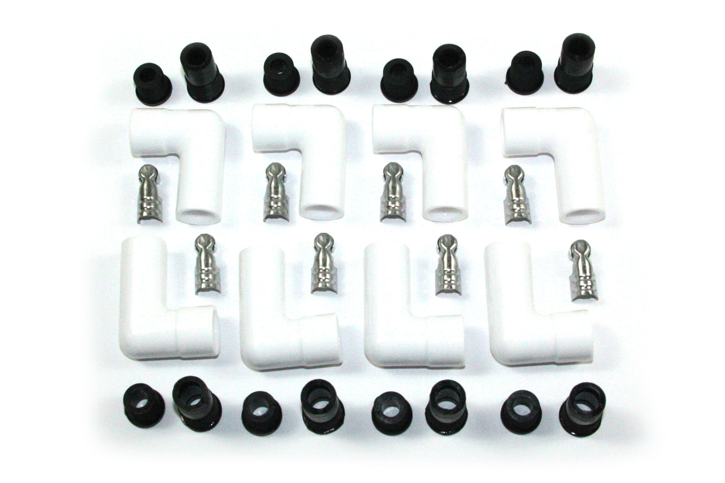 Pertronix Ignition PRT8501HT-8 Ceramic Spark Plug Boot Kit 90-Deg 8pk White