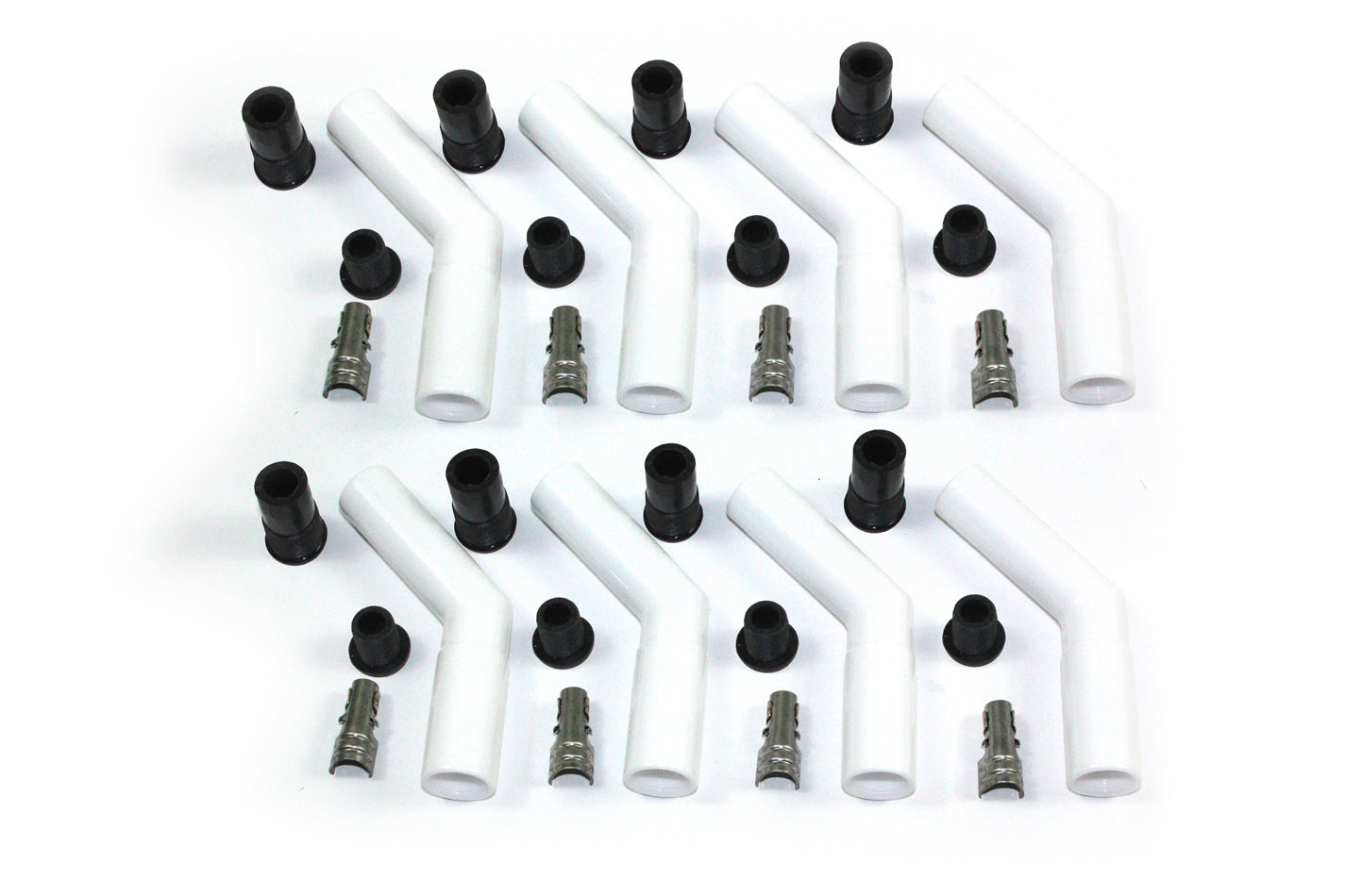 Pertronix Ignition PRT8503HT-8 Ceramic Spark Plug Boot Kit 45-Deg 8pk White